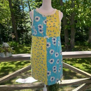 Vintage Lilly Pulitzer Dress Women 4 Dragon Fly Patchwork Bow Daisy Party Core